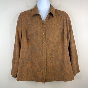 Vintage Tantrums Country Cowgirl Faux Suede Jacket Shacket XL Farm Western Top